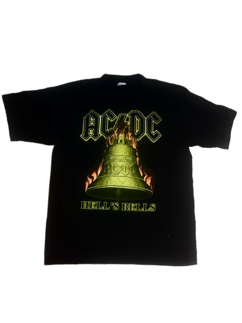 AC/DC Hell's Bells Graphic Band Tee - Black T-Shirt Shirt 100% cotton
